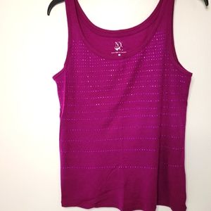 NY & Co Sparkle Studded Soft Knit Tank Top Size Large